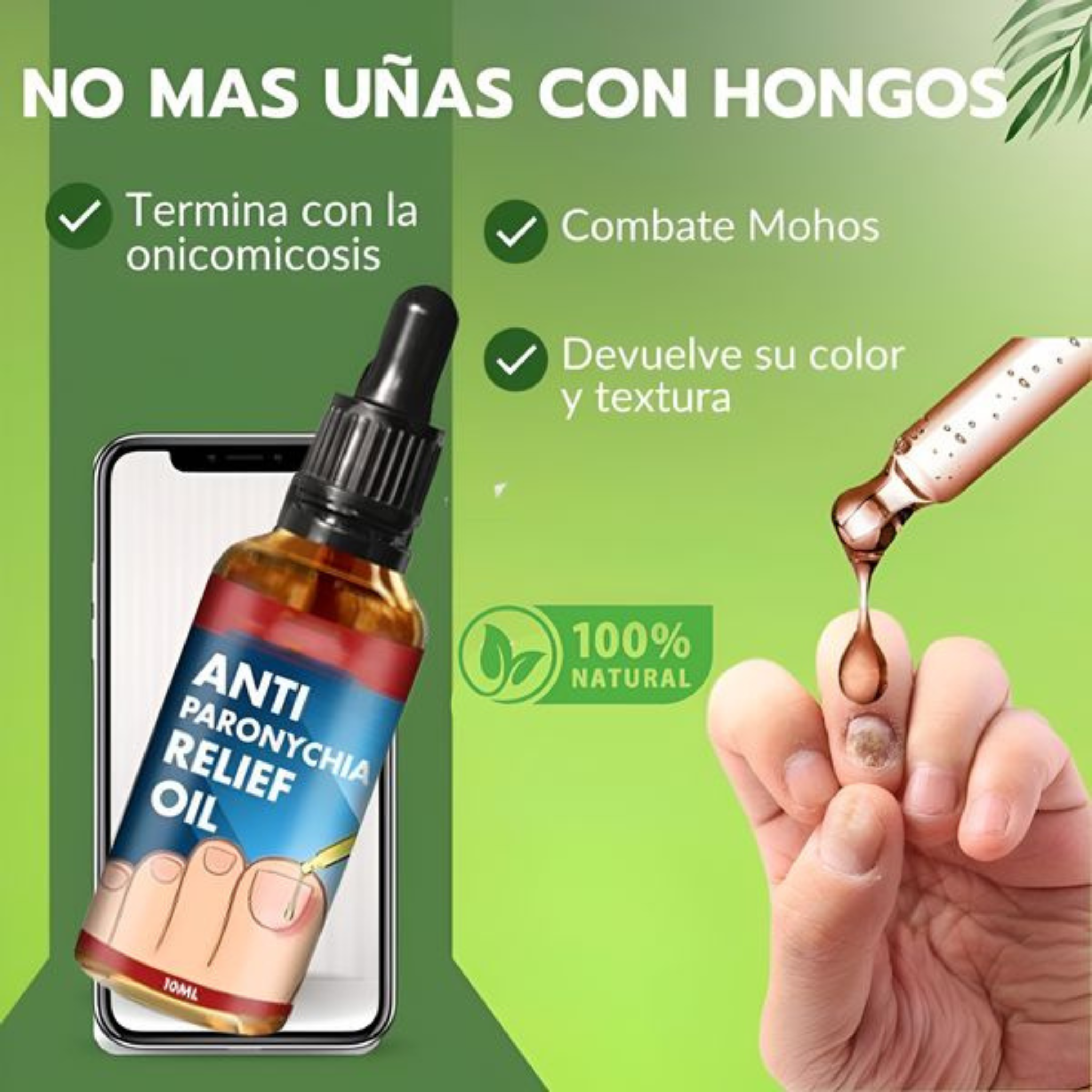 Tratamiento para eliminar Hongos de uña 100% Natural🍃-OFERTA 2X1